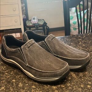 Skechers Men's Charcoal Slip-On Loafers